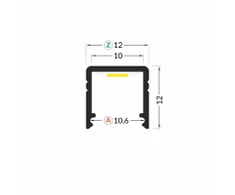 Bikuvalt LED juostos profilis SMART10 12x12, baltas, 3m