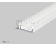 Bikuva.lt LED juostos profilis SURFACE14 EF/TY, baltas, 2m