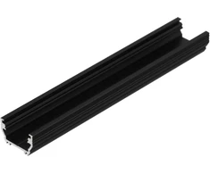 LED juostos profilis UNI12 BCD/U, juodas, 2m