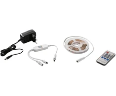 LED juostos rinkinys su maitinimo šaltiniu ir nuotolinio valdymo pultu, 24V, 60LED/m, 4000K, 3m
