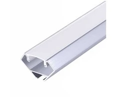 LED kampinis profilis N01, anoduoto sidabro sp., 2m, su dangteliu ir užbaigimais