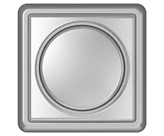 LED lempų (5-150W) šviesos reguliatorius VILMA STANDARD ST 150 su rėmeliu, metalo spalvos