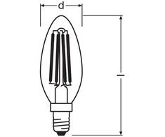 Osram LED lemputė LED TRIJŲ ŽINGSNIŲ DIM CLASSIC B 40 4 W/2700K E14