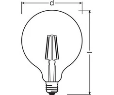 LED lemputė PARATHOM© Retrofit CLASSIC GLOBE 60 6.5 W/2700K E27