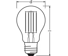 Osram LED lemputė SST CLAS A 75 CL 7.5 W/2700 K E27, dimeriuojamos