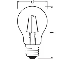Candellux LED lemputė Vintage 1906© LED 22 2.5 W/2400K E27