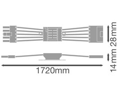 LED linijinio šviestuvo LINEAR INDIVILED 1500 jungtis