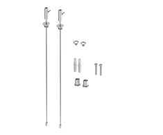 LED linijinio šviestuvo OFFICE LINEAR pakabinimo rinkinys
