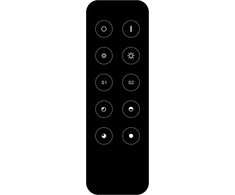 LED nuotolinio valdymo pultas SUNRICHER, 1 kanalo, 434MHz/868MHz, juodas, XCONTROL021