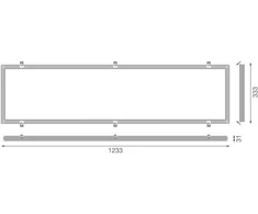 LED panelės įleidžiamo montavimo rėmelis PL ECO, baltas, 120 x 30cm