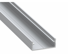 Profilis aliuminis anoduotas LED juostoms platus, DUAL, 2m, LUMINES