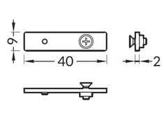 LED profilio tvirtinimo elementai Q9