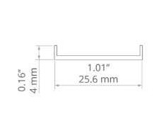 LED profilio dangtelis LIGER-25, matinis, 2m