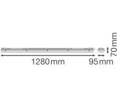Lubinis šviestuvas Ledvance LED T8 šviestuvas GEN 3, 2xG13, 1280 mm