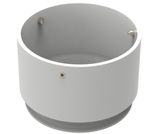 Linijinės sistemos PIPE montavimo elementas, baltas, 1TUB0033B
