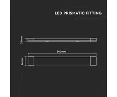 Lubinis šviestuvas V-tac 10W LED linijinis šviestuvas, 30cm, baltas, 6500K