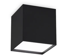 Lubinis šviestuvas Ideal Lux 10W LED lubinis paviršinis šviestuvas KUBIKO, juodas, 3000K, 303314