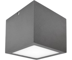 12,5W LED paviršinis lauko šviestuvas KUBIK CEILING, juodas, 4000K, IP44