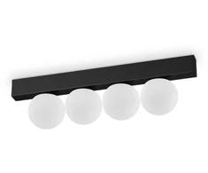 Lubinis šviestuvas Ideal Lux 12W LED paviršinis šviestuvas PING PONG, juodas, 3000K, 313283