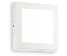 Lubinis šviestuvas 12W LED paviršinis šviestuvas UNIVERSAL SQUARE, baltas, 2700K, 342573
