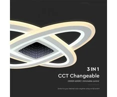Lubinis šviestuvas V-tac 130W LED paviršinis lubų šviestuvas, baltas, 3000/6500K, dimeriuojamas, su nuotolinio valdymo pulteliu