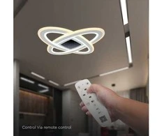 Lubinis šviestuvas V-tac 130W LED paviršinis lubų šviestuvas, baltas, 3000/6500K, dimeriuojamas, su nuotolinio valdymo pulteliu