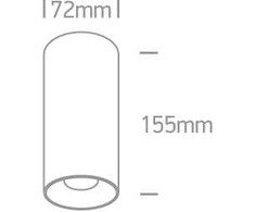 Lubinis šviestuvas 15W LED cilindro formos šviestuvas, baltas, 3000K, 12115D/W/W