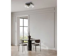16W LED paviršinis šviestuvas ORELLA, juodos/aukso sp./skaidrus, 3000K