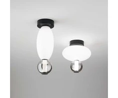 Lubinis šviestuvas Ideal Lux 18W LED paviršinis šviestuvas LUMIERE, baltos/juodos sp., 3000K, 314235