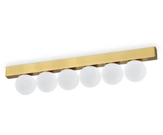 Lubinis šviestuvas Ideal Lux 18W LED paviršinis šviestuvas PING PONG, žalvario sp., 3000K, 328263
