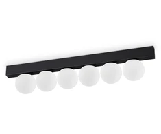 Lubinis šviestuvas Ideal Lux 18W LED paviršinis šviestuvas PING PONG, juodas, 3000K, 313290