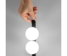 Lubinis šviestuvas Ideal Lux 18W LED paviršinis šviestuvas PING PONG, juodas, 3000K, 313290