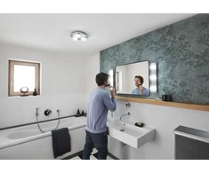 Lubinis šviestuvas 18W paviršinis vonios šviestuvas, sidabro sp., 3000-6500K, išmanus+WiFi valdymas