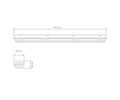 19W LED šviestuvas WARS 1x60 4000K