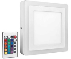 Lubinis šviestuvas Ledvance 19W šviestuvas su nuotoliniu valdymu LED COLOR + Baltas SQ, baltas, 3000K