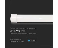 Lubinis šviestuvas V-tac 20W LED linijinis šviestuvas, 60cm, baltas, 4000K