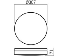 Lubinis šviestuvas 20W LED paviršinis šviestuvas XVARIO, baltas, 3000/4000/6000K, IP44