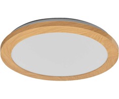 Lubinis šviestuvas 22W LED paviršinis vonios šviestuvas ORBIS DISC, medienos sp., 3000/4000K, IP44