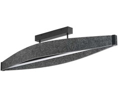 Lubinis šviestuvas 23W LED paviršinis šviestuvas FLAT FELT, tamsiai pilkas, 3000K