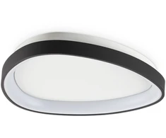 Lubinis šviestuvas Ideal Lux 24W LED paviršinis šviestuvas GEMINI, juodas, 3000K, 328027