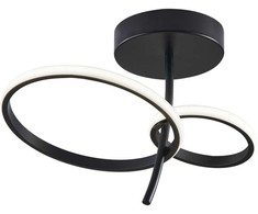 Lubinis šviestuvas 24W LED paviršinis šviestuvas DOUBLE, juodas, 3000K, 4275900
