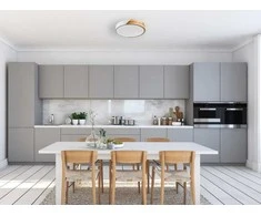 24W LED paviršinis šviestuvas NASTRO, medžio/baltos sp., 3000K