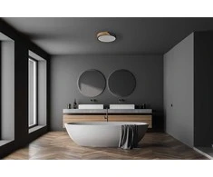 Lubinis šviestuvas 24W LED paviršinis šviestuvas NASTRO, medžio/baltos/juodos sp., 3000K
