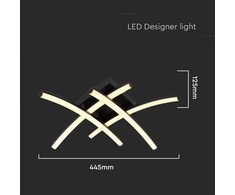 Lubinis šviestuvas V-tac 24W LED paviršinis šviestuvas, juodas, 3000K