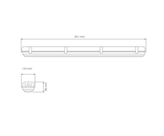 24W LED šviestuvas WARS 2x60 4000K