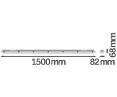 Ledvance 26W LED linijinis šviestuvas DAMP PROOF SENSOR, pilkas, 4000K, 150cm, su judesio davikliu