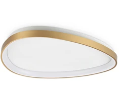 Lubinis šviestuvas Ideal Lux 28W LED paviršinis šviestuvas GEMINI, žalvario sp., 3000K, dimeriuojamas, 328966