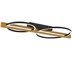 Lubinis šviestuvas Italux 28W LED paviršinis šviestuvas NATANO, juodas, 3000K