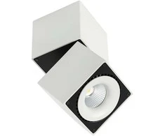 Lubinis šviestuvas Netlighting 28W LED paviršinis šviestuvas SEVILLA SQUARE, baltos/juodos sp., 4000K