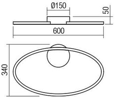 Lubinis šviestuvas 29W LED paviršinis šviestuvas LEO, juodas, 3000/4000K, dimeriuojamas, 01-3334